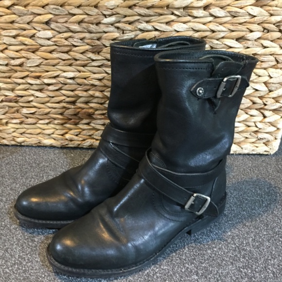 FRYE AND CO. Black Combat & Moto Boots - Picture 9 of 16